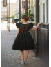 Satin Tulle Sheer Back Flower Girl Dress